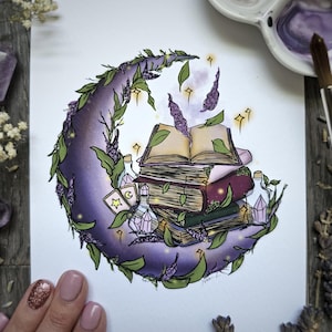 Magical Moon Painting / Art Print