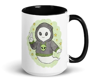 alien ghost mug