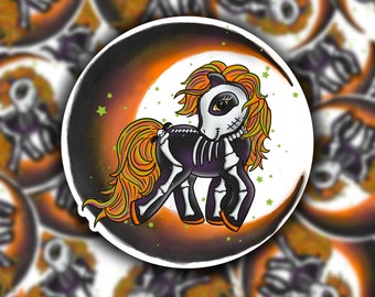 Spooky Pony Sticker / Vinyl Sticker / Halloween Sticker / Stickers / Ghost Sticker / spooky Sticker / decal / Halloween decal / spooky decal