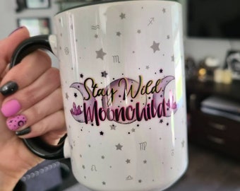 Stay Wild Moonchild Mug / Witchy Mug / Witchy gift / Witchy Decor / Witch Decor / Coffee / Drinkware / Moon Art / Moon Mug / Witch Mug