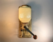 Antique Ceramic Pe. De. Coffee Grinder, Wall Mount