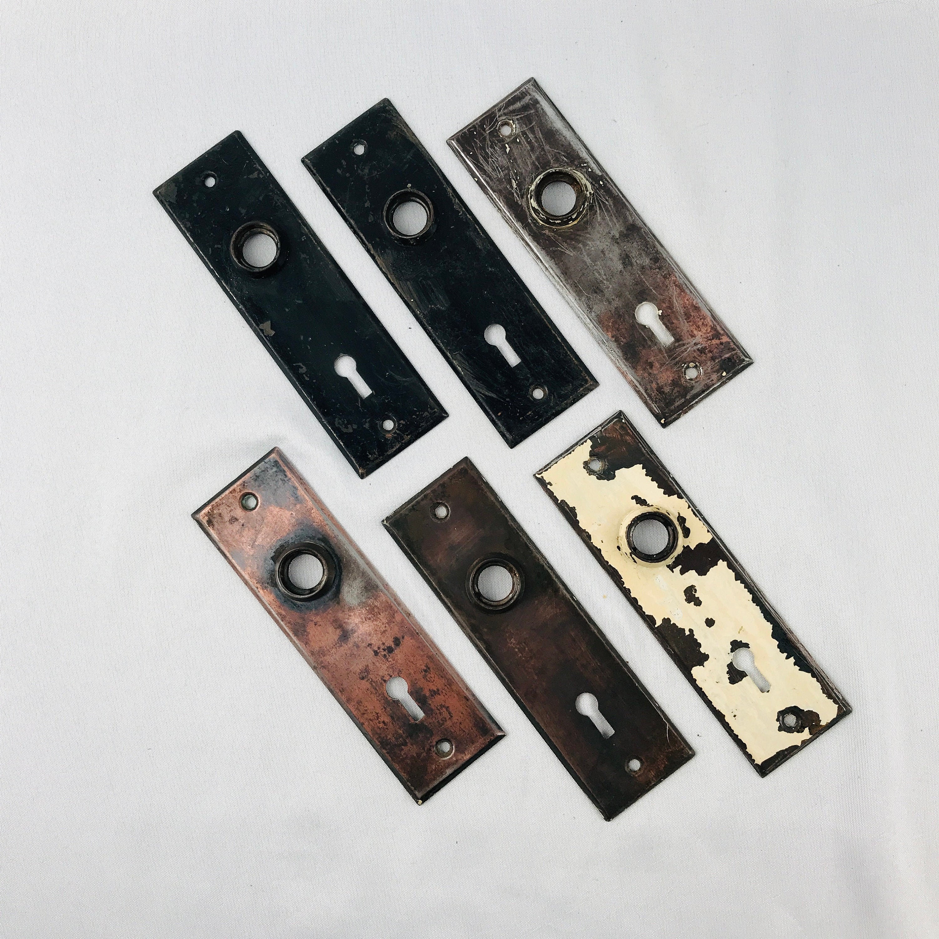 Vintage Door Escutcheon Plates 5.5 Height Matching 3 Etsy