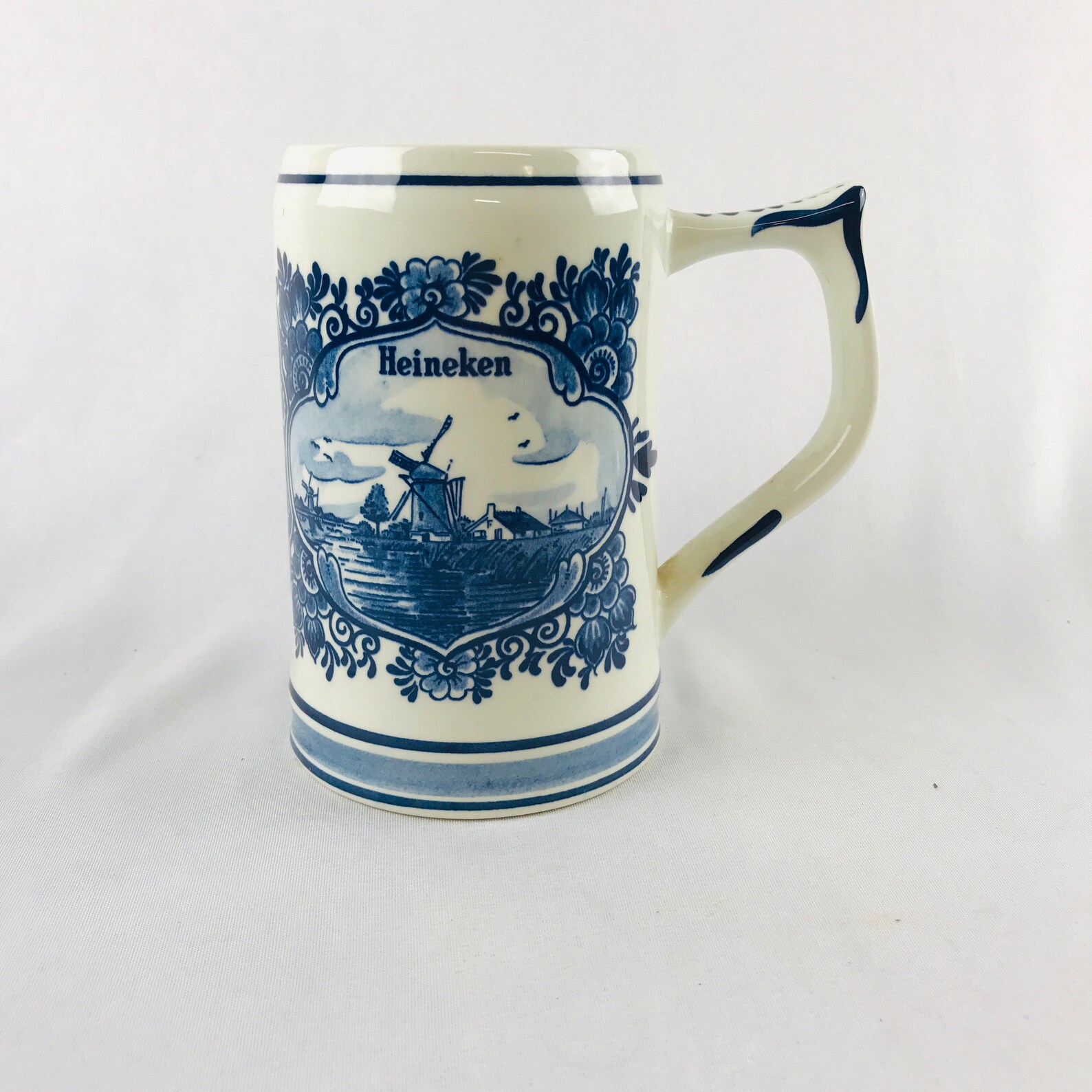 Delft Blue Heineken Beer Mug Stein Hand Painted Made in Etsy