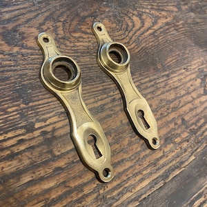 Antique Victorian Brass Backplates, 5" Ornate