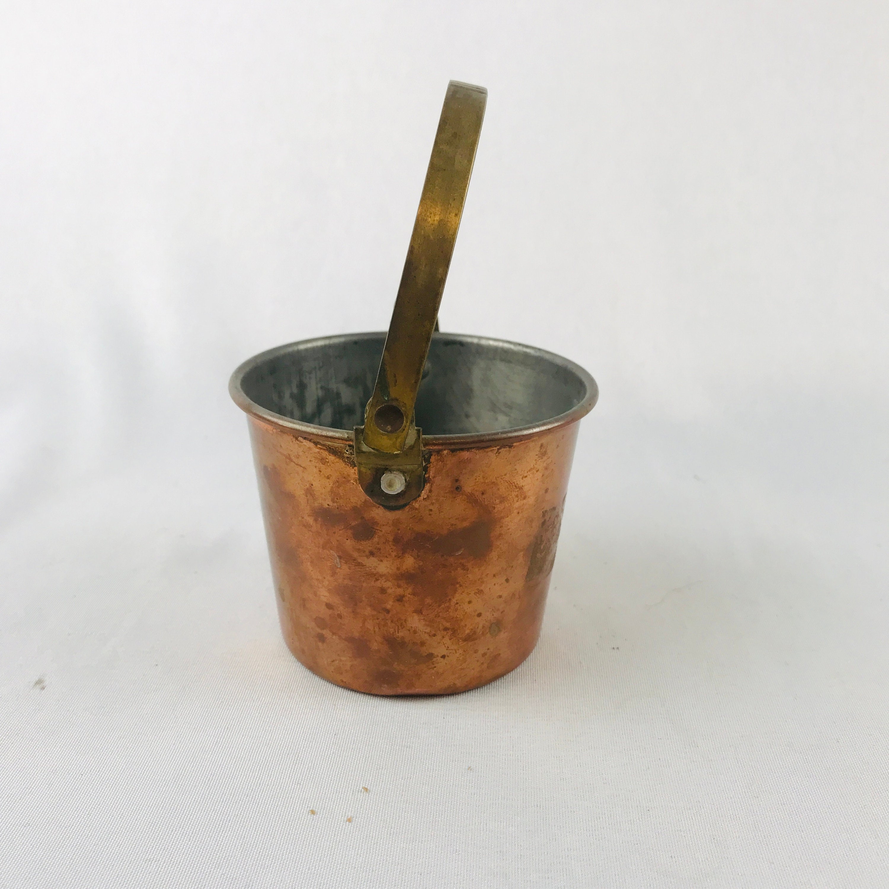Small Copper Pail with Handle 2.5 Tall Without Handle Etsy