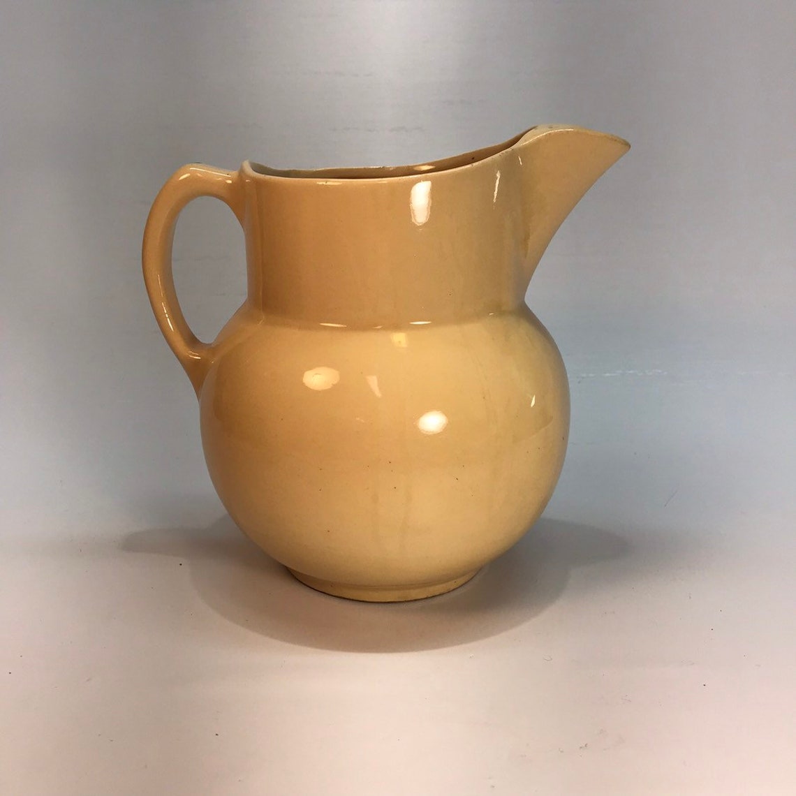 WATT Oven Ware Pottery Apple Motif Yellow Ware Pitcher. Etsy