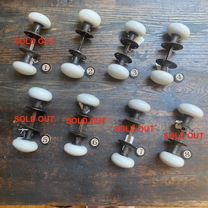 White Porcelain Door Knobs with Rosettes, Antique Victorian, Sold Separately.