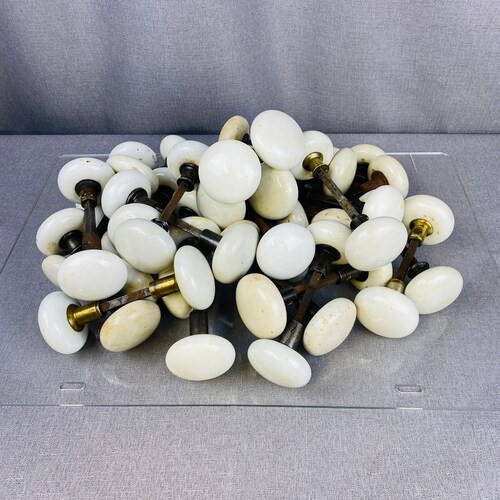 Antique Black Porcelain Knobs Etsy