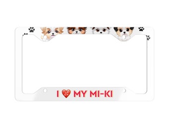 Mi-Ki Metal License Plate Frame