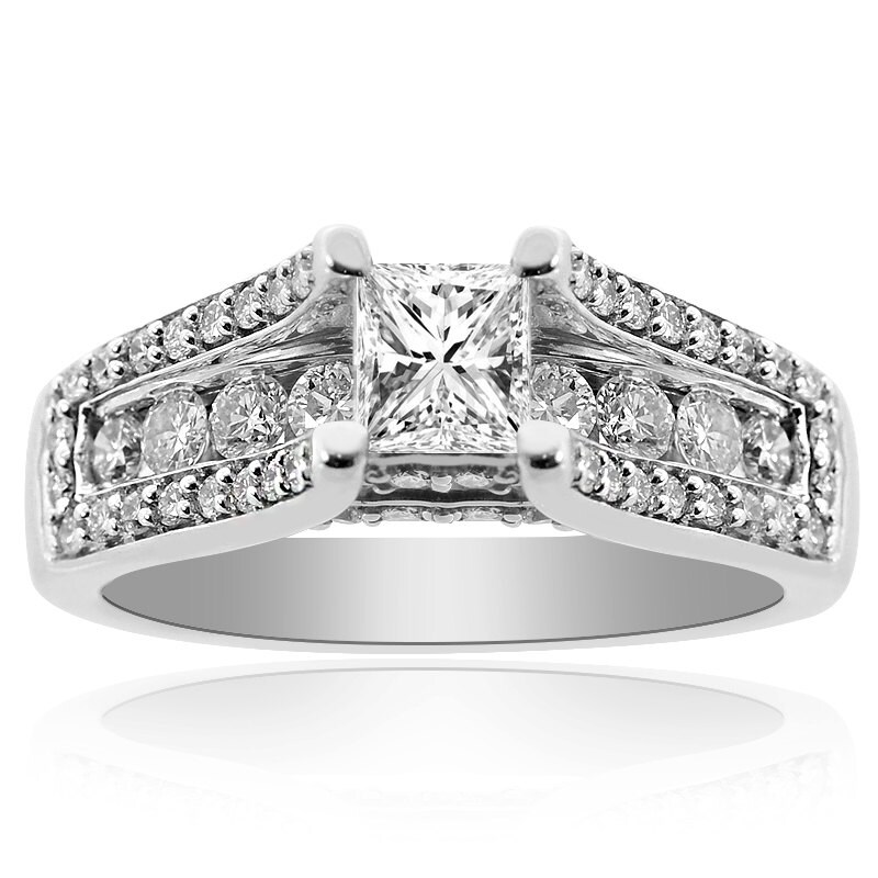 Crivelli anello a fascia con diamanti princess - di Noci Crivelli anello a fascia con diamanti princess - di Noci