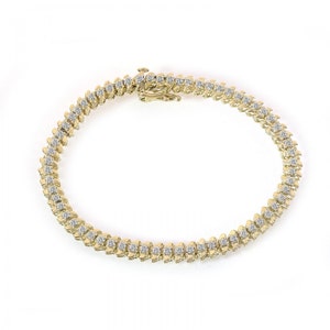 2.00 Carat Diamond Tennis Bracelet 10K Yellow Gold