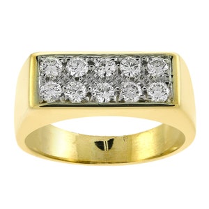 0.45 Carat Round Cut Diamond Vintage Ring 18K Yellow Gold