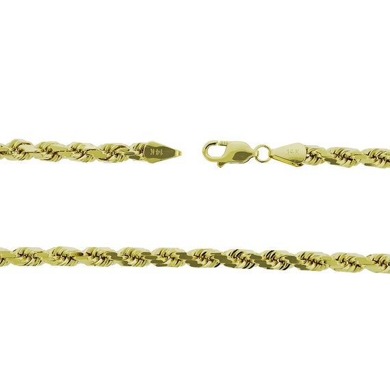 Delamore 14k yellow gold 5mm rope chain best sale necklace