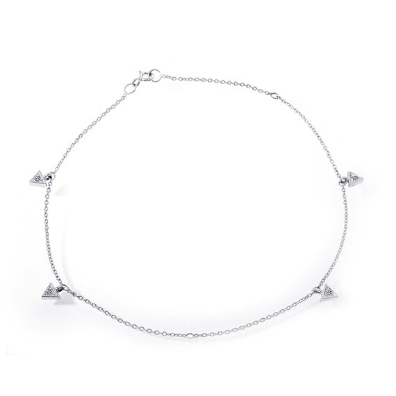 white gold ankle bracelet