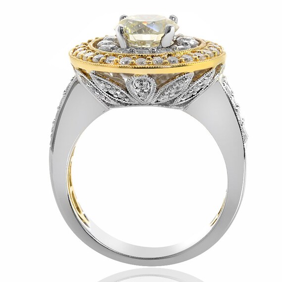 2.80 Ct.tw. Diamond 18k Two Tone Gold Ring - image 3