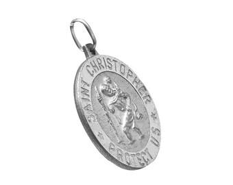Ciondolo di San Cristoforo - Netflix Dark - Collana religiosa - Medaglione - San Cristoforo - Santo patrono dei viaggiatori - Santo - Italia