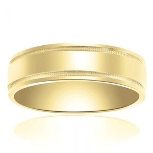 6.0mm 14K Yellow Gold Wedding Band