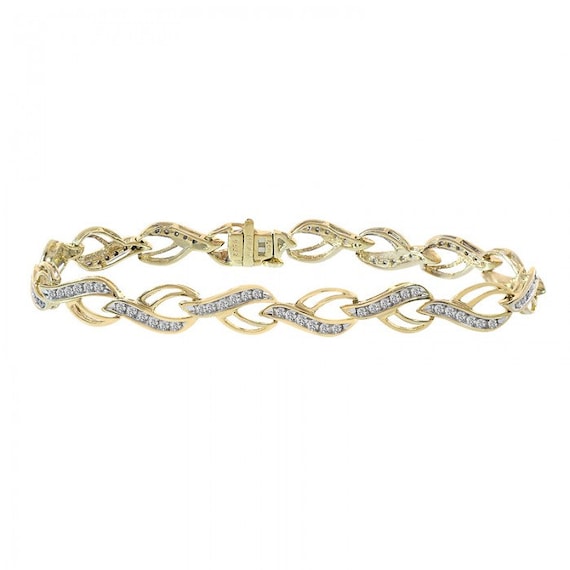 1.00 カラット ダイヤモンド ファンシー リンク 14K イエロー ゴールド 