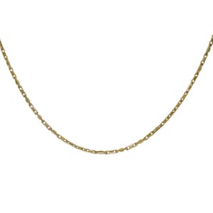 Bar Link Chain Made In Italy Yellow Gold Over Silver 18&quot;