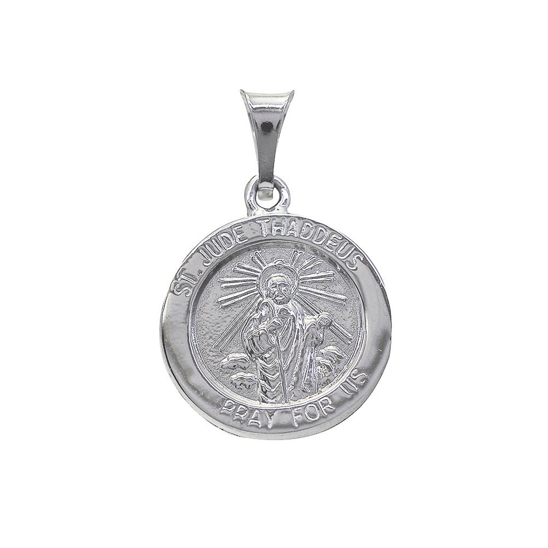 925 Sterling Silver St. Jude Thaddeus Religious Medal Pendant - Etsy