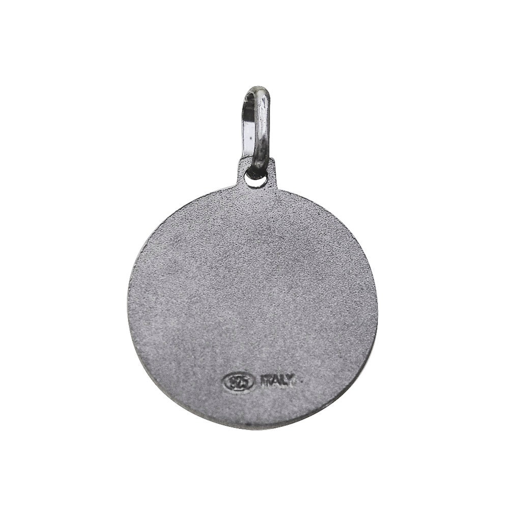 Ciondolo Medaglia San Cristoforo in Argento Sterling 925 - Italia