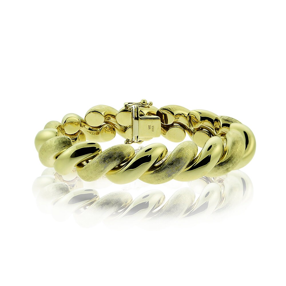 Buy 13.5 Mm San Marco Macaroni Link 14K Yellow Gold Bracelet