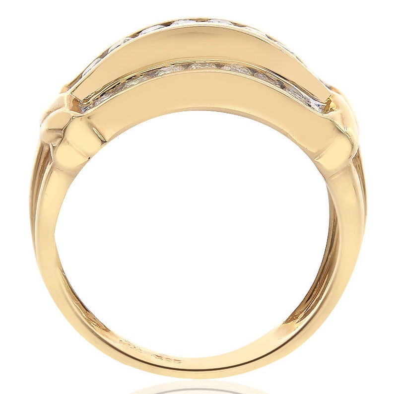 0.80 Carat Round Cut Diamond Ring 14K Yellow Gold image 3