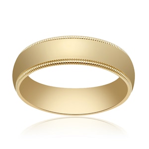 5.0mm 14K Yellow Gold Wedding Band