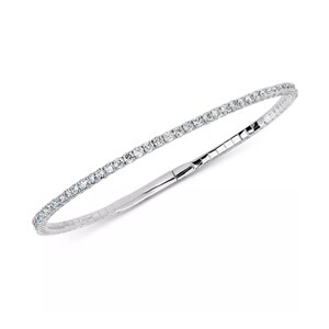 1.25 Ct. tw. Round Cut Diamond Tennis Bracelet 7" 14K White Gold