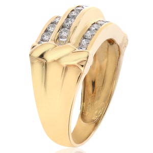 0.80 Carat Round Cut Diamond Ring 14K Yellow Gold image 2