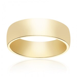 6.0mm 14K Yellow Gold Wedding Band