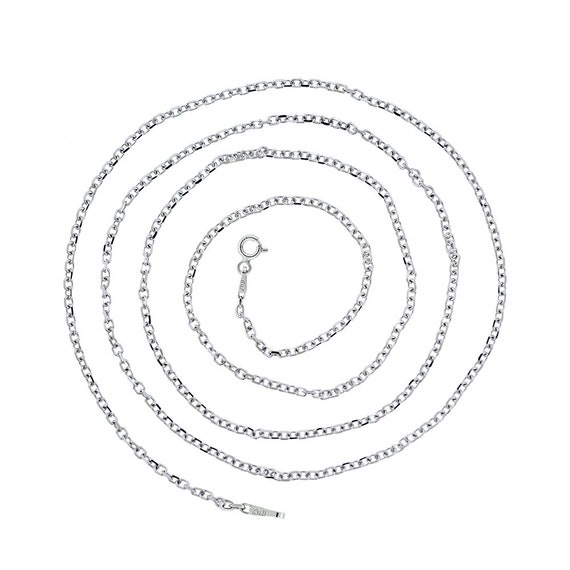 925 スターリングシルバー 30 インチ ケーブル ロロ リンク チェーン