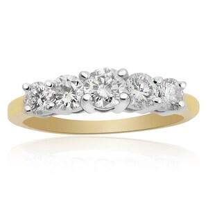 Women Round Brilliant Diamond Wedding Band in 14K Two Tone Gold (1.08ctw)