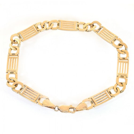 10K Yellow Gold Men's Fancy Link Bracelet 29000143 | Shin Brothers*