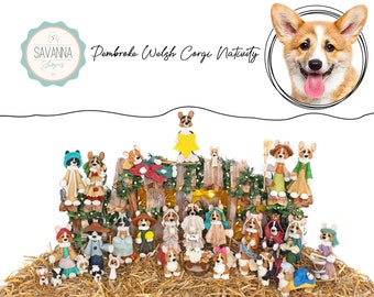 Handmade Welsh Corgi Dog Nativity Set: Dog Lover Gift - Etsy