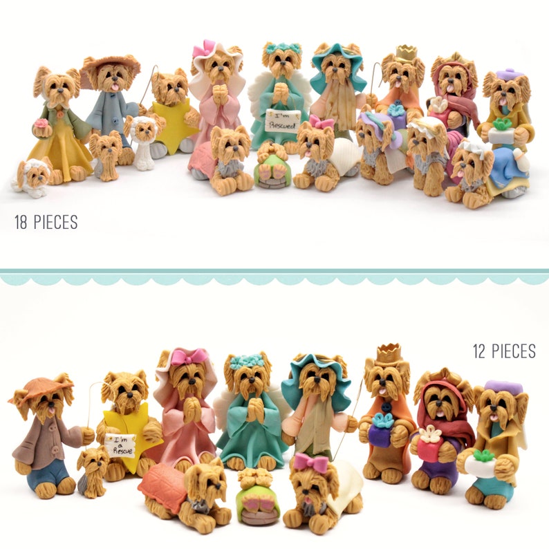 Dog Nativity Yorkshire Yorkie Nativity Sets Etsy