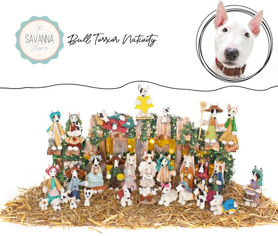 Dog Nativity Bull Terrier Nativity Nativity Sets Bull Terrier Lovers Bull Terrier Figure Bull Terrier Ornament Bull Terrier Gifts Etsy