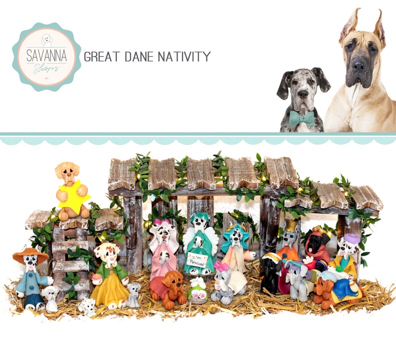 Dog Nativity Great Dane Nativity Sets Etsy