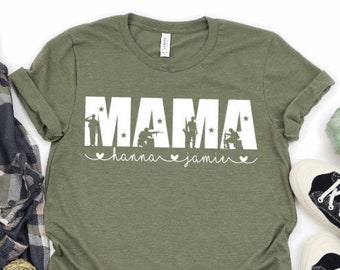 Custom Mom Established Year Kids Name Shirt, Military Mom Shirt, Army Mom Shirt, Soldier Mom Gift