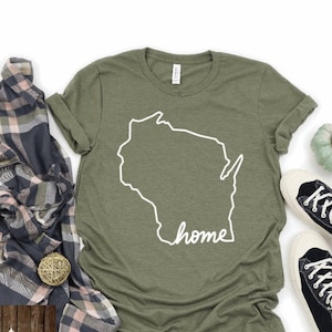 Wisconsin Shirt, Unisex WI Shirt, State of Wisconsin Shirt, Midwest OPE, Great Lakes, Wisconsin Gift