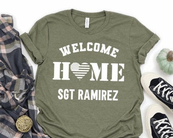 Welcome Home Echtgenoot Vriendje Familie Leger militair inzetshirt