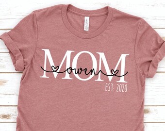 Custom Mom Established Year Kids Name Shirt