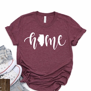 Illinois Shirt, Unisex IL Shirt, State of Illinois, Midwest Traveler Shirt, I Love Illinois Gift, Springfield Illinois Shirt, Chicago IL