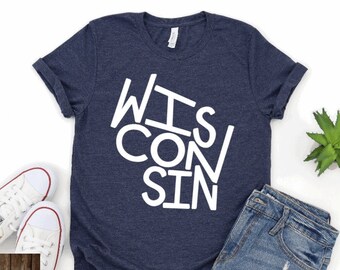 Camisa de Wisconsin, camisa Unisex WI, camisa del estado de Wisconsin, OPE del medio oeste, grandes lagos, regalo de Wisconsin