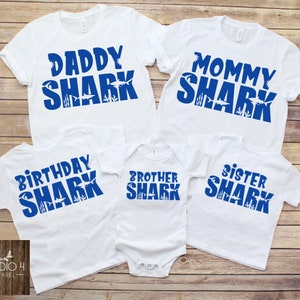 Matching Family Shirts, Birthday Shark Shirt, Matching Family Shirt Sets for Birthday Parties, Shark Birthday Shirts, Mommy and Me