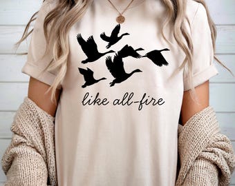 Like All-Fire, Book Club, Lenore Dove, Fan Gift Idea, Reaping Day Shirt, Sunrise Inspired Tee, District 12, Haymitch Shirt