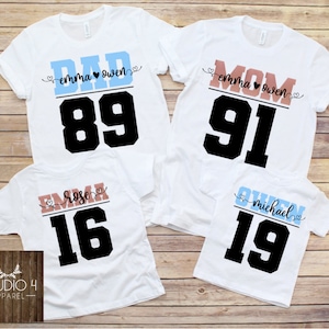 Custom Matching Family Established Year Shirts, Matching Mom Dad Kids Shirts, Personalized Family Photo Shirts, Fathers Day, Mother&#39;s Day