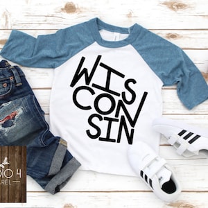 Toddler Shirt, Wisconsin Shirt, Wisconsin State Shirt, Midwest Wisconsin OPE Kids Shirt, Sports Shirts for Boys, Wisconsin Baseball