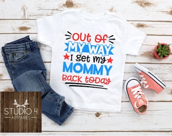 Shirt Welcome Home Mom, Out of My Way, I Get My Mommy Back Today, shirt militair homecoming, shirt soldaat homecoming, inzetshirt