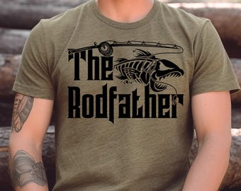 Fishing Lover The Rodfather Tee - Gift for Anglers, Funny Fishing Shirt, Unisex Fishing Apparel, Outdoor Adventure T-Shirt, Fathers Day